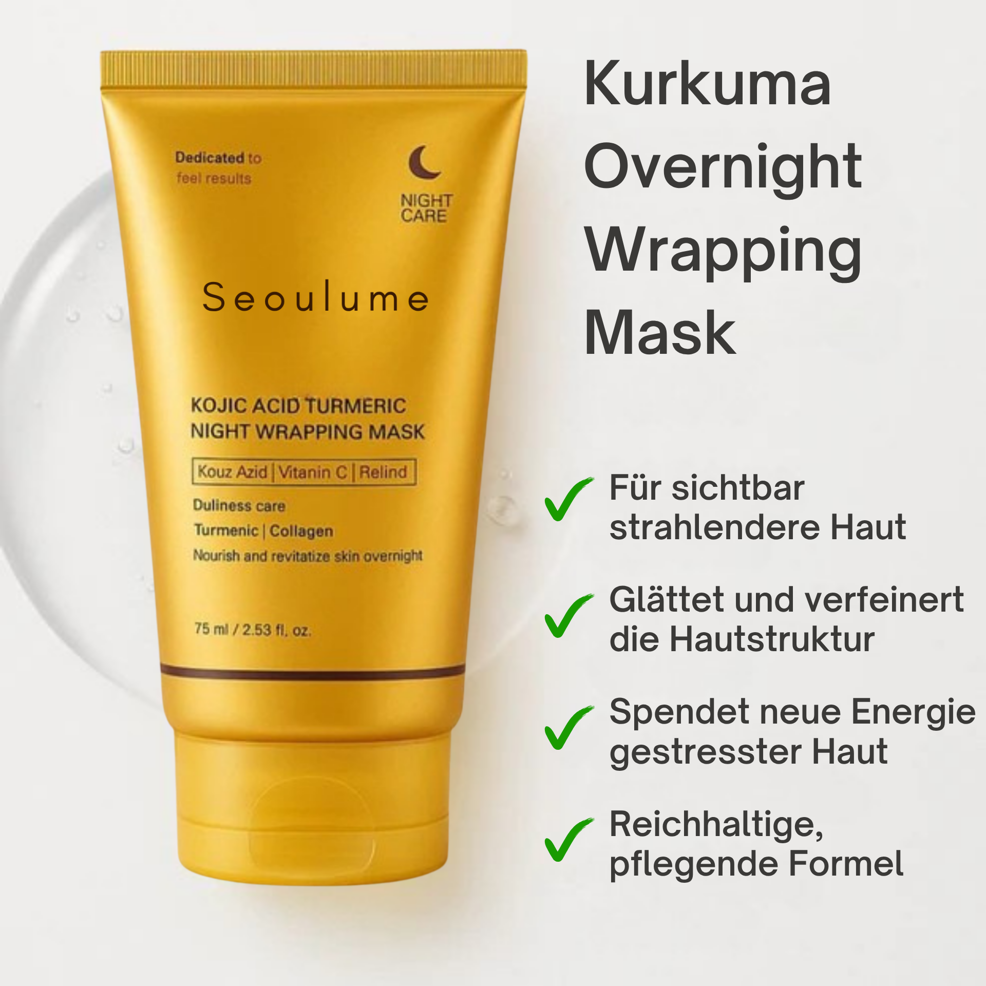 Seoulume - Koreanische Maske mit Kurkuma und Kollagen