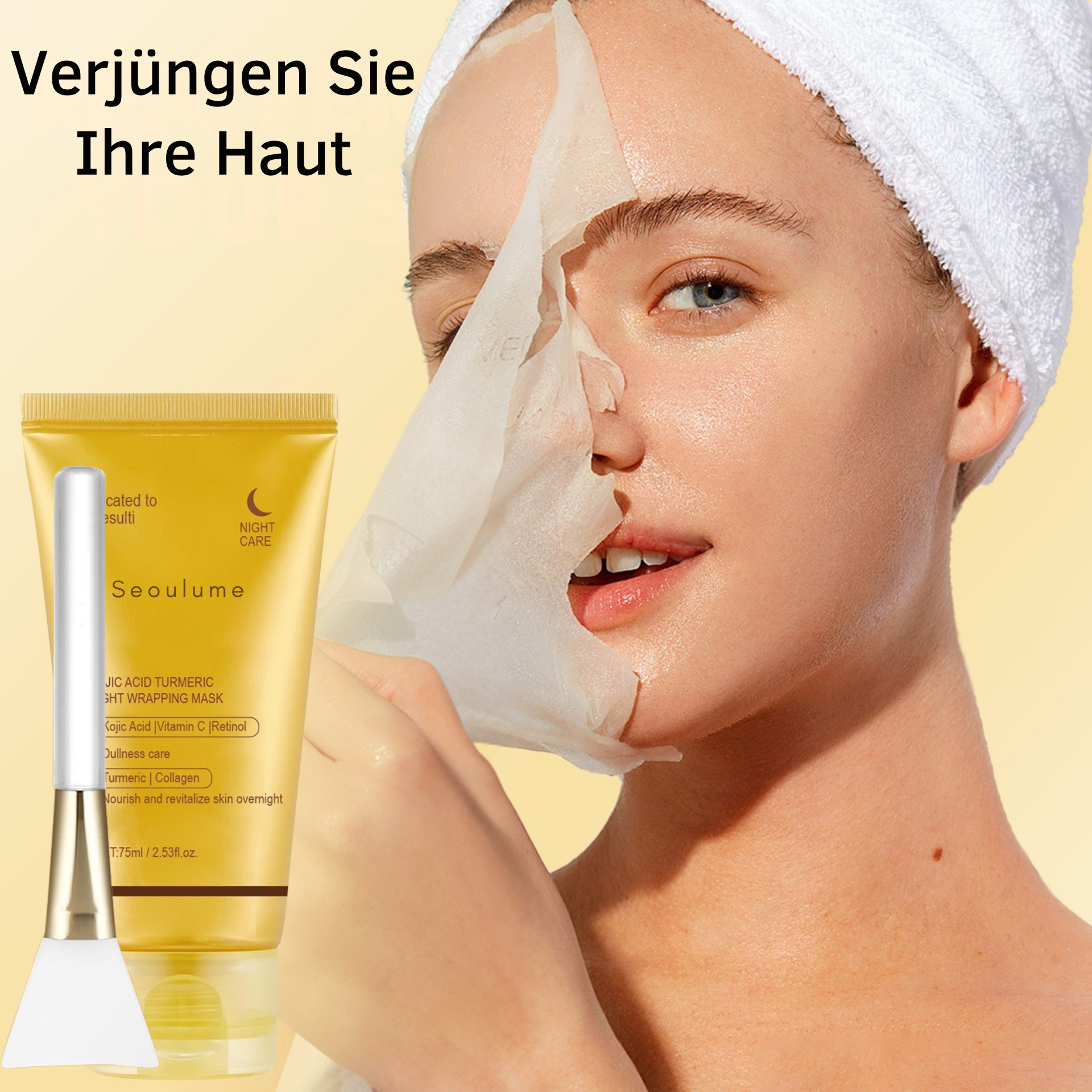 Seoulume - Koreanische Maske mit Kurkuma und Kollagen