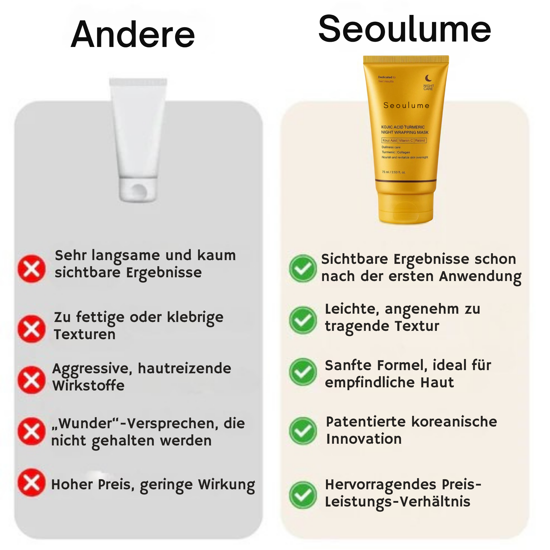 Seoulume - Koreanische Maske mit Kurkuma und Kollagen
